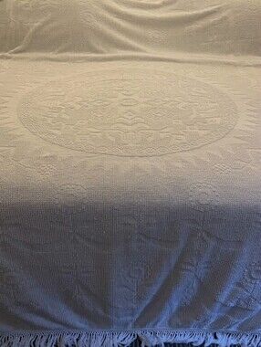 Vintage Normandie Continental Cotton Bedspread King Sing